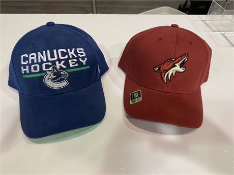 2 NEW HOCKEY HATS (Canucks & Coyotes)
