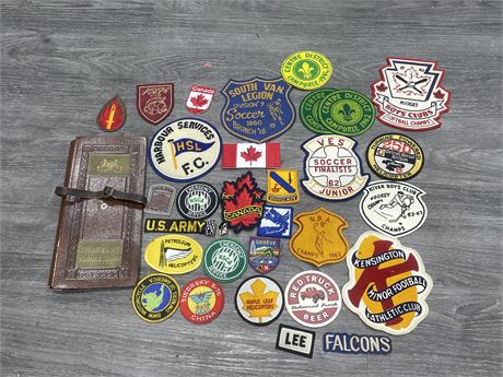 VINTAGE CLOTH BADGES - MANY LOCAL