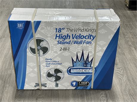 NEW 18” HIGH VELOCITY STAND/WALL FAN