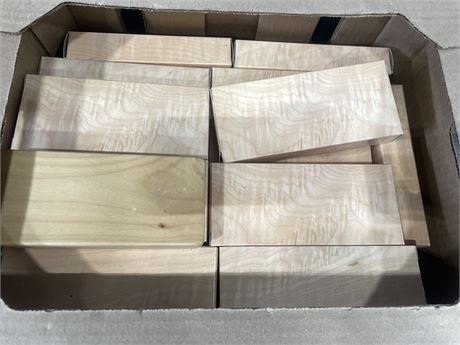 25 NEW WOODEN DISPLAY BOXES 7”x3”x1”
