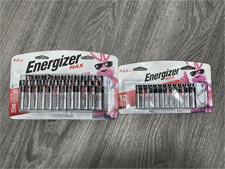 2 NEW PACKS OF ENERGIZER MAX AA/AAA BATTERIES