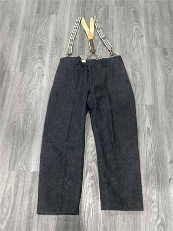 VINTAGE THERMO-KING WOOL HUNTING PANTS - SIZE 52