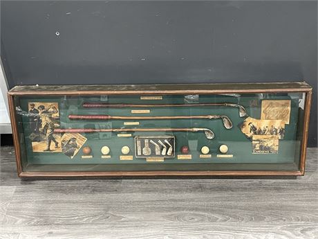 LARGE GOLF HISTORY SHADOW BOX (42”x13”)