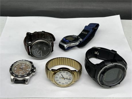 5 MISC MENS WATCHES