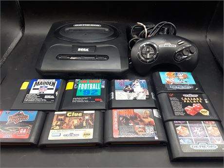 SEGA GENESIS CONSOLE WITH GAMES - VERY GOOD CONDITION