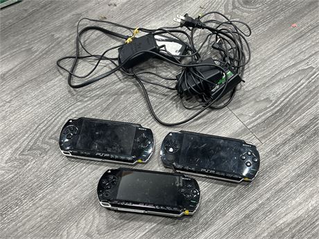 3 PSP HANDHELDS - UNTESTED / AS IS