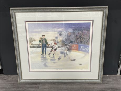 WALTER & WAYNE GRETZKY LIMITED EDITION PRINT (Signed & numbered, 31”x26”)