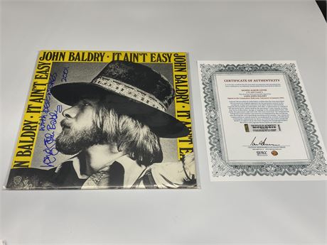 LONG JOHN BALDRY SIGNED RECORD “IT AINT EASY” W/COA