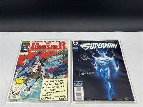 THE PUNISHER #7 & SUPERMAN #123 - BOTH AUTOGRAPHED - SEE PHOTOS