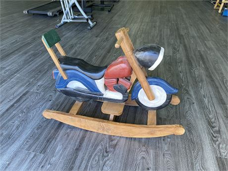 ANTIQUE MOTORCYCLE ROCKING CHAIR