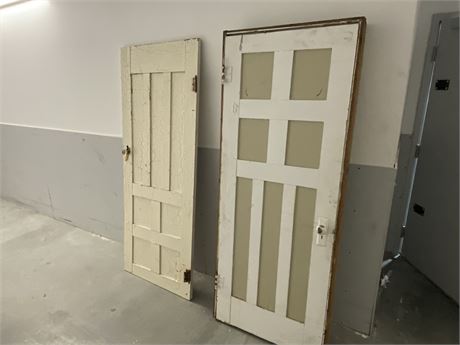 2 ANTIQUE DOORS - 1 IN FRAME
