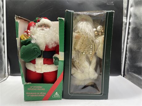 2 IN BOX CHRISTMAS SANTA DECORATIONS LARGEST (16”)