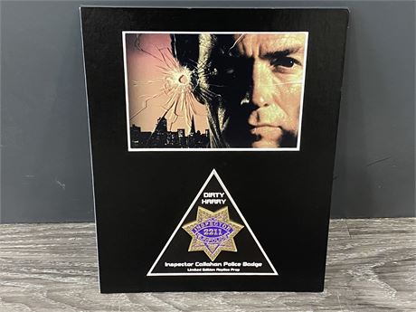 “DIRTY HARRY” LIMITED EDITION REPLICA PROP BADGE DISPLAY