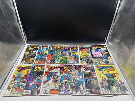 14 SUPERMAN COMICS - EARLY TO MID 1980’s
