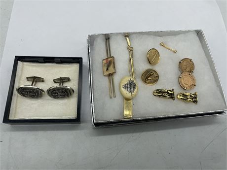 STERLING VANCOUVER CUFFLINKS, COLLECTABLE TIE BARS & CUFFLINKS