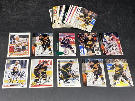 45+ AUTOGRAPHED CANUCKS CARDS