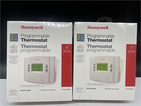 2 NEW SEALED HONEYWELL PROGRAMMABLE THERMOSTATES