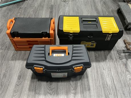3 TOOL BOXES - AS NEW