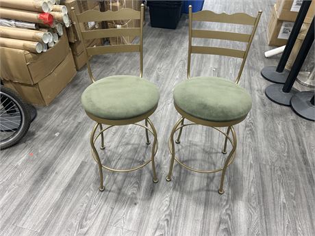 2 MADE IN CANADA TRICA METAL BAR CHAIRS