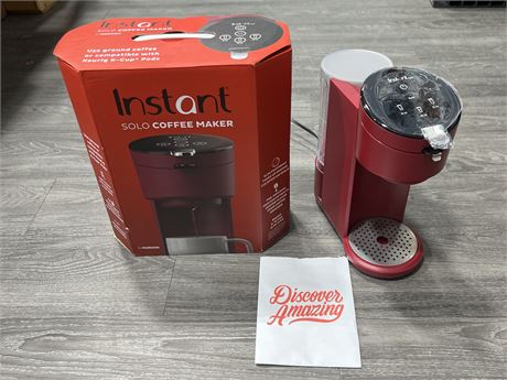 INSTANT SOLO COFFEE MAKER - WORKS
