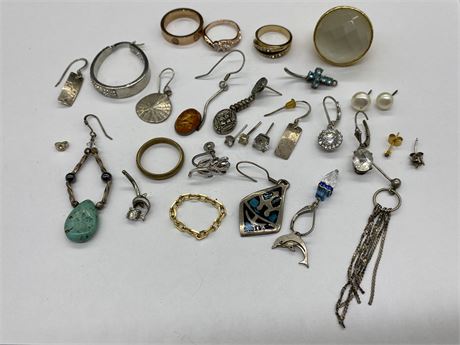 MIX OF STERLING SILVER/ESTATE JEWELRY
