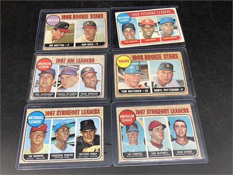 6 MISC 1960s MLB CARDS