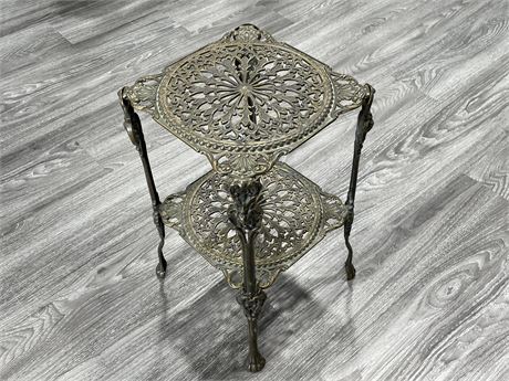 VINTAGE METAL FOOTED STAND 17” TALL