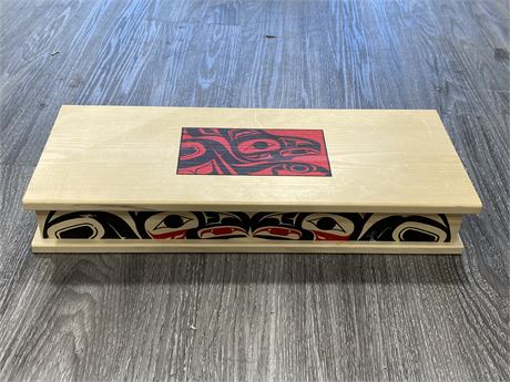 FIRST NATIONS WOODEN BOX (17.5” long)