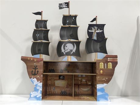 CP TOYS WOODEN HIGH SEAS ADVENTURE PIRATE SHIP PLAY SET + ACCESSORIES