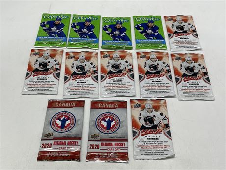 13 SEALED NHL CARD PACKS