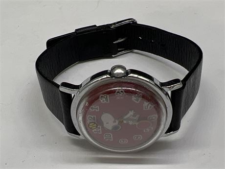 RARE “RED” MECHANICAL SNOOPY WATCH