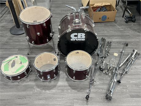 DRUM LOT W/ACCESSORIES - AS IS SOLD FOR PARTS OR REPAIR