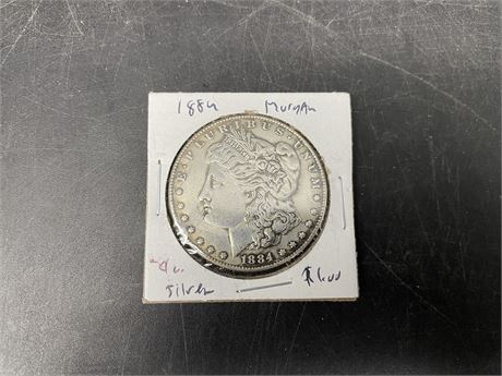 SILVER AMERICAN 1 DOLLAR COIN (1884)