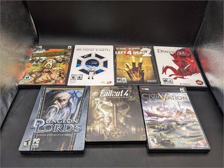COLLECTION OF PC GAMES - VERY GOOD CONDITION