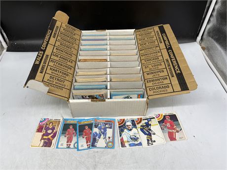 CARD LOCKER WITH 1970’S NHL CARDS
