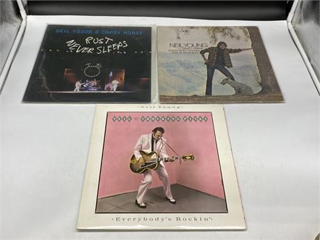 3 NEIL YOUNG RECORDS - (VG+)