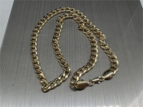 GOLD PLATED MENS NECKLACE (19”)
