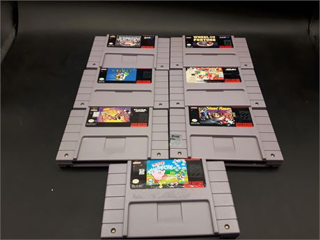 COLLECTION OF SUPER NINTENDO GAMES - VERY GOOD CONDITION