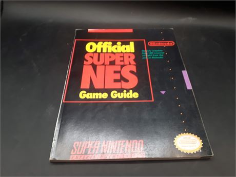 OFFICIAL SUPER NINTENDO GAME GUIDE - VERY GOOD CONDITION