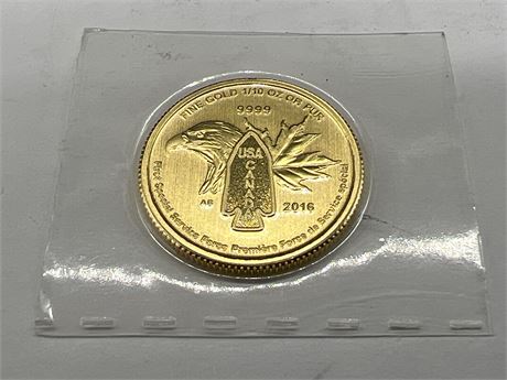 1/10 OZ 999 FINE GOLD COIN