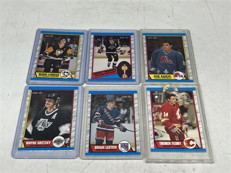 (6) OPC 1989/90 ROOKIE & STARS CARDS