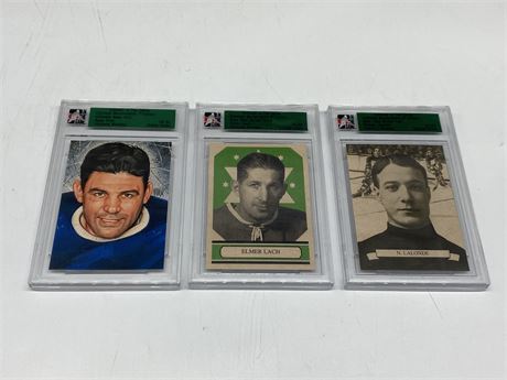 3 L/E “IN THE GAME” HOCKEY CARDS