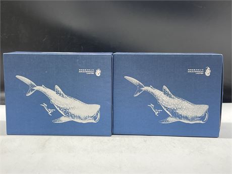 2 OPEN BOX LIMITED EDITION AQUAMERIDIAN WHALE SHARK DISPLAY