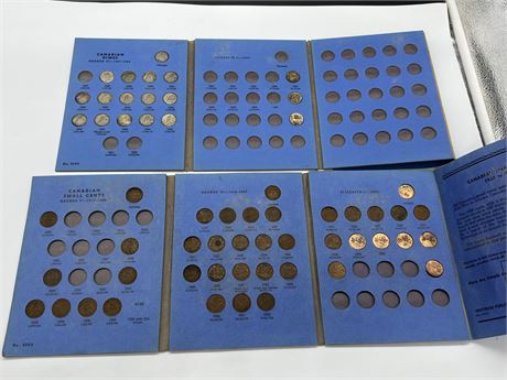 CANADIAN DIME / SMALL CENT BOOKLETS - CONTAINS 18 SILVER DIMES