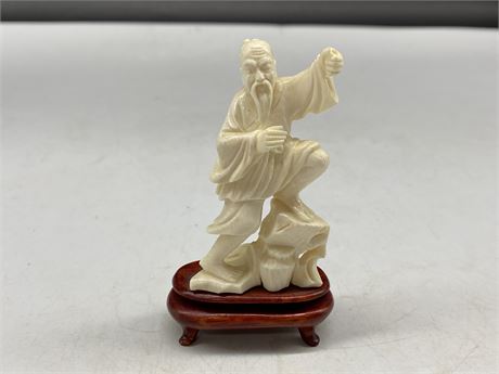 CARVED IVORY FIGURE (4” tall)