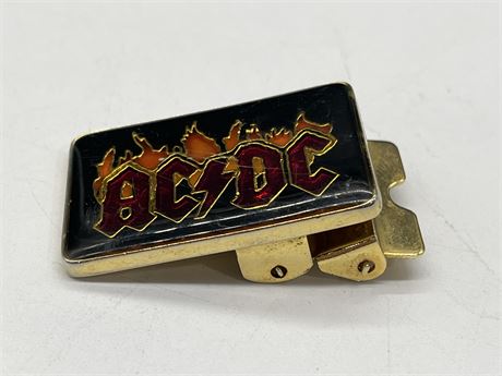 VINTAGE 1983 AC/DC BELT BUCKLE 2”