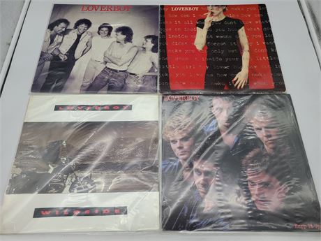 4 LOVERBOY RECORDS (Excellent condition)