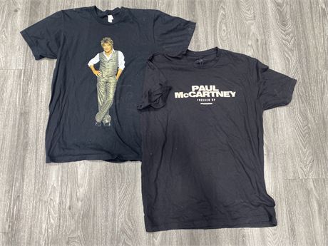 2 CONCERT TEES SIZE M/L- ROD STEWART AND PAUL MCCARTNEY