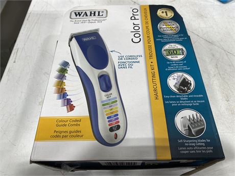NEW IN BOX CORDLESS WAHL COLOR PRO HAIRCUTTING KIT