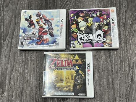 3 NINTENDO 3DS GAMES